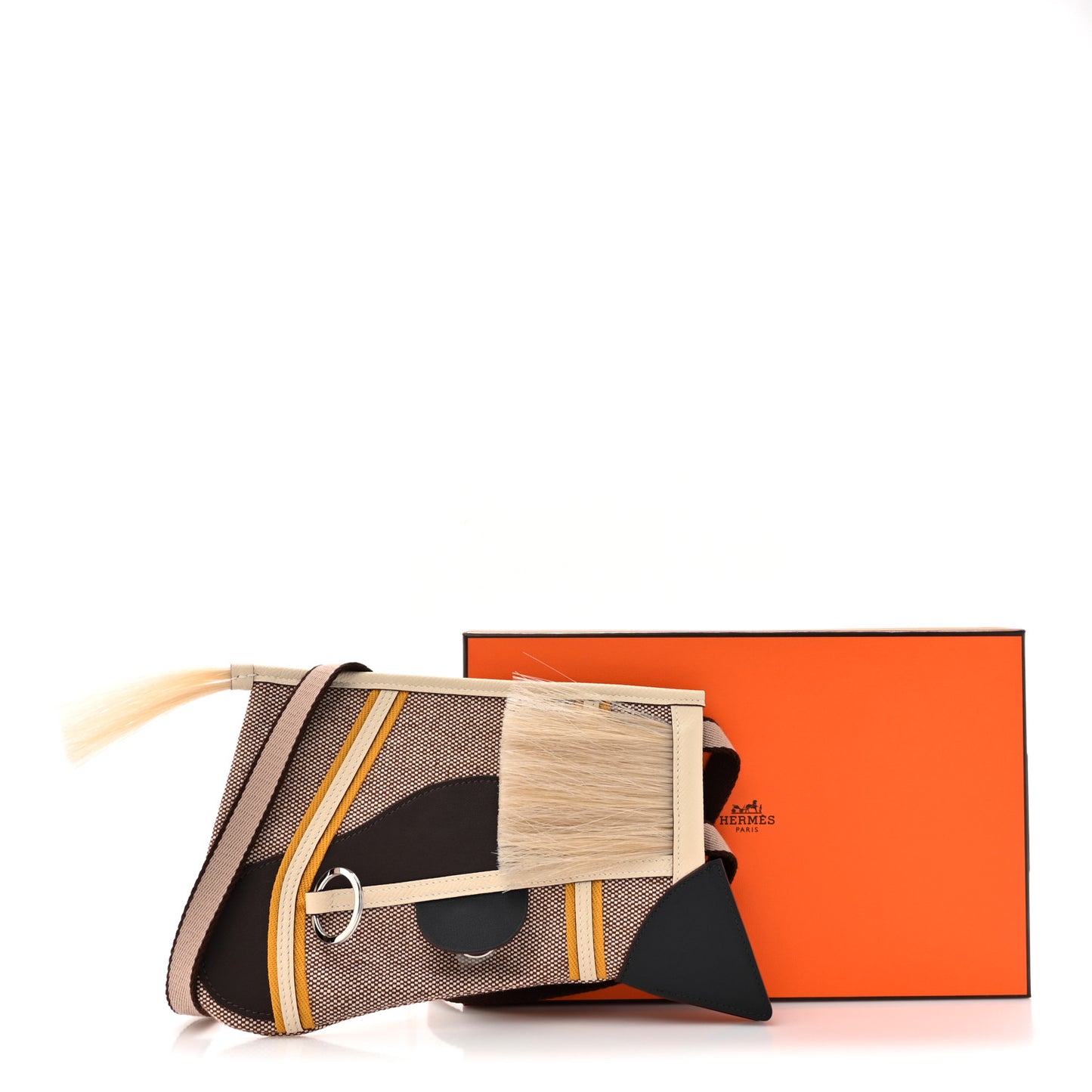 Cotton Calfskin Horsehair Grand Prix Bag Multicolor