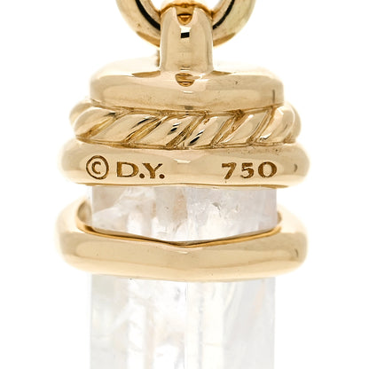 David Yurman 18K Yellow Gold Diamond Moonstone Wrapped Amulet Pendant 4 of 4