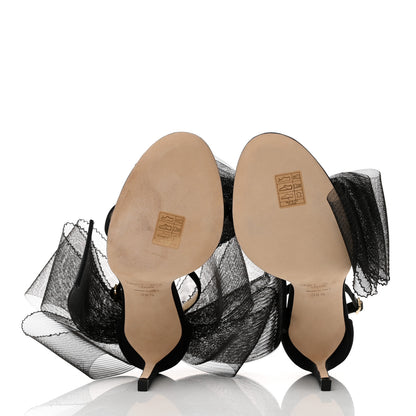 Jimmy Choo Grosgrain Aveline Bow 100 Sandals 38.5 Black 5 of 8