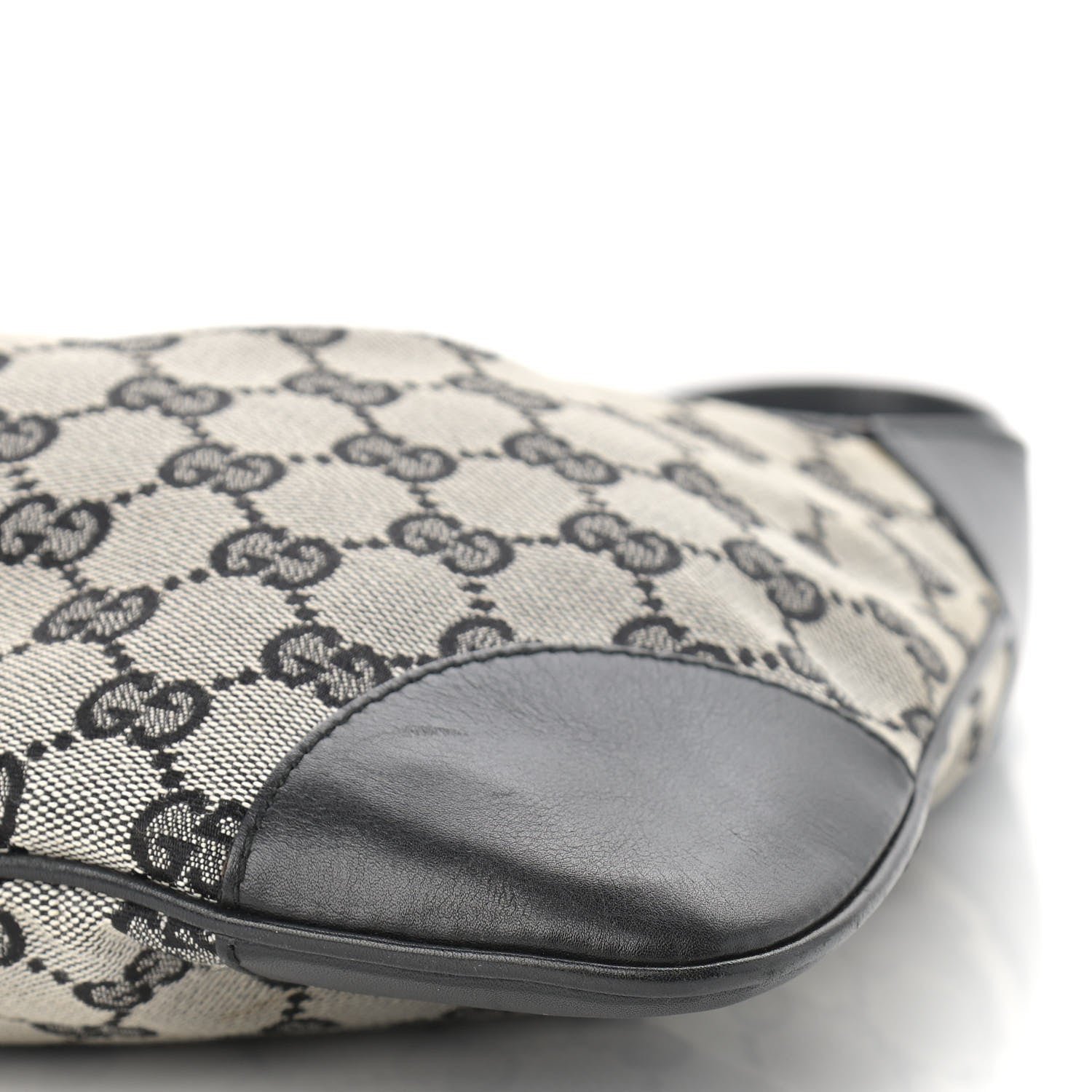 Gucci Monogram Lobster Clasp Jackie O Hobo Beige Black 9 of 12