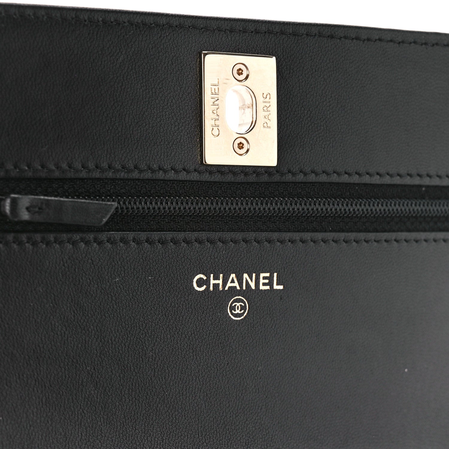 Chanel Lambskin Quilted Trendy CC Wallet On Chain WOC Black 6 of 13