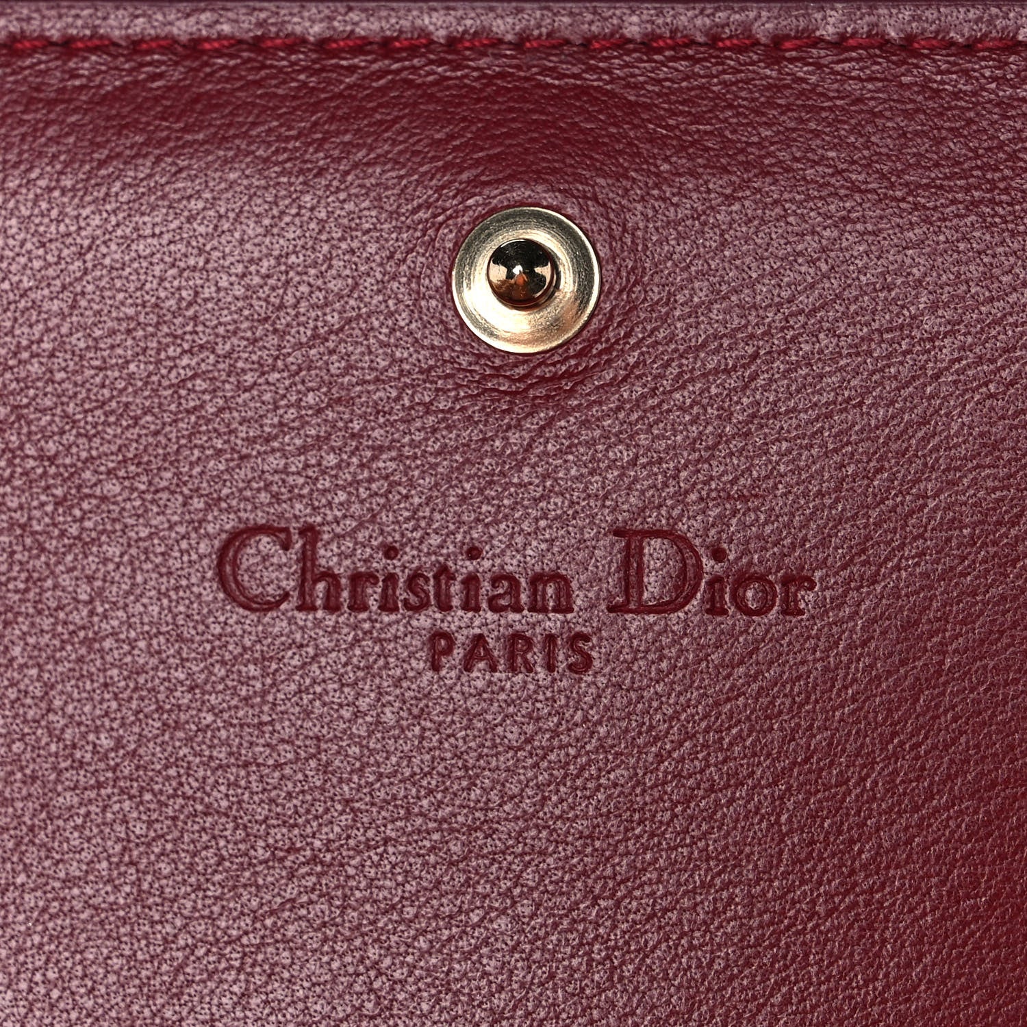 Christian Dior Patent Cannage Mini Lady Dior Wallet Red 6 of 8