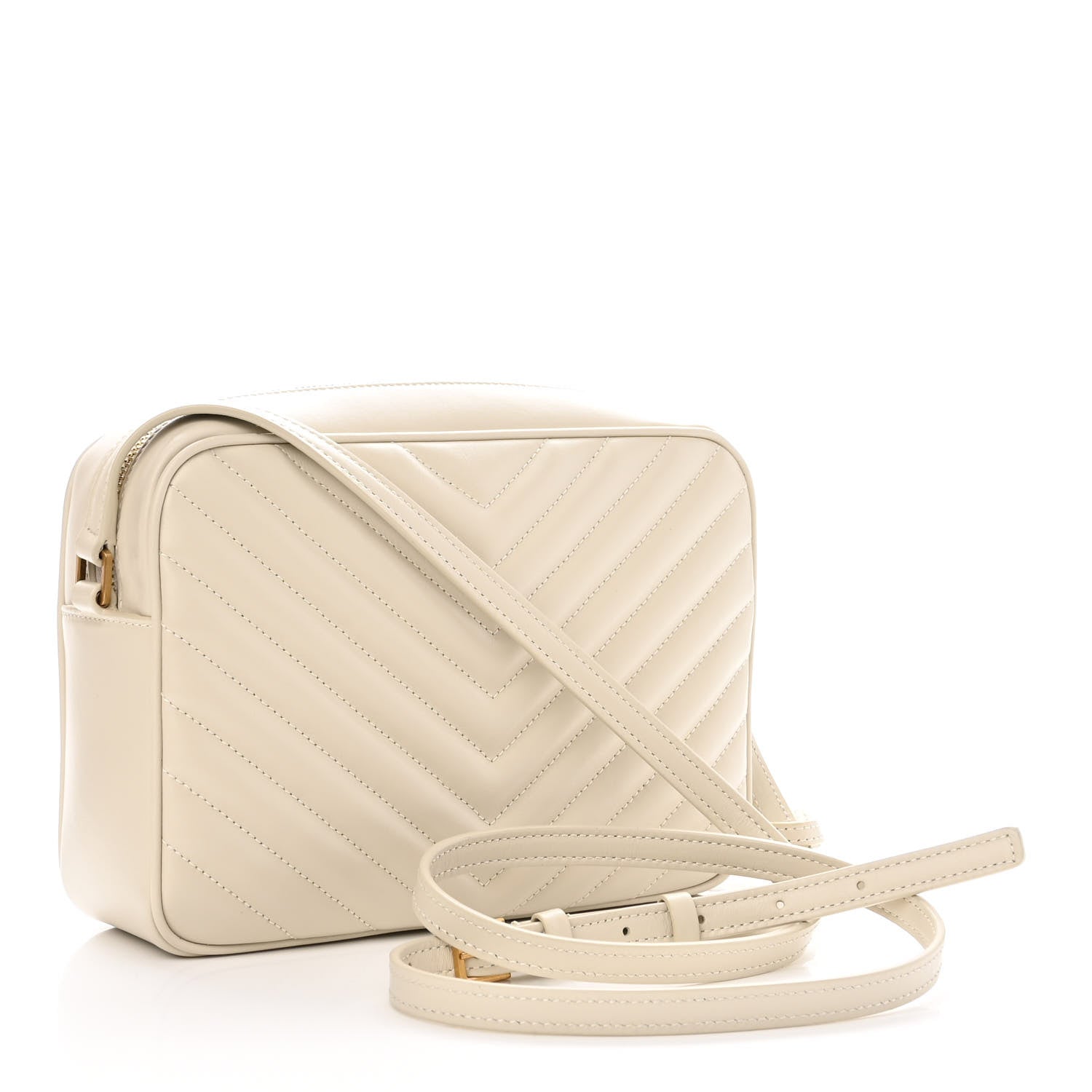Saint Laurent Calfskin Matelasse Monogram Lou Camera Bag Crema Soft 3 of 12