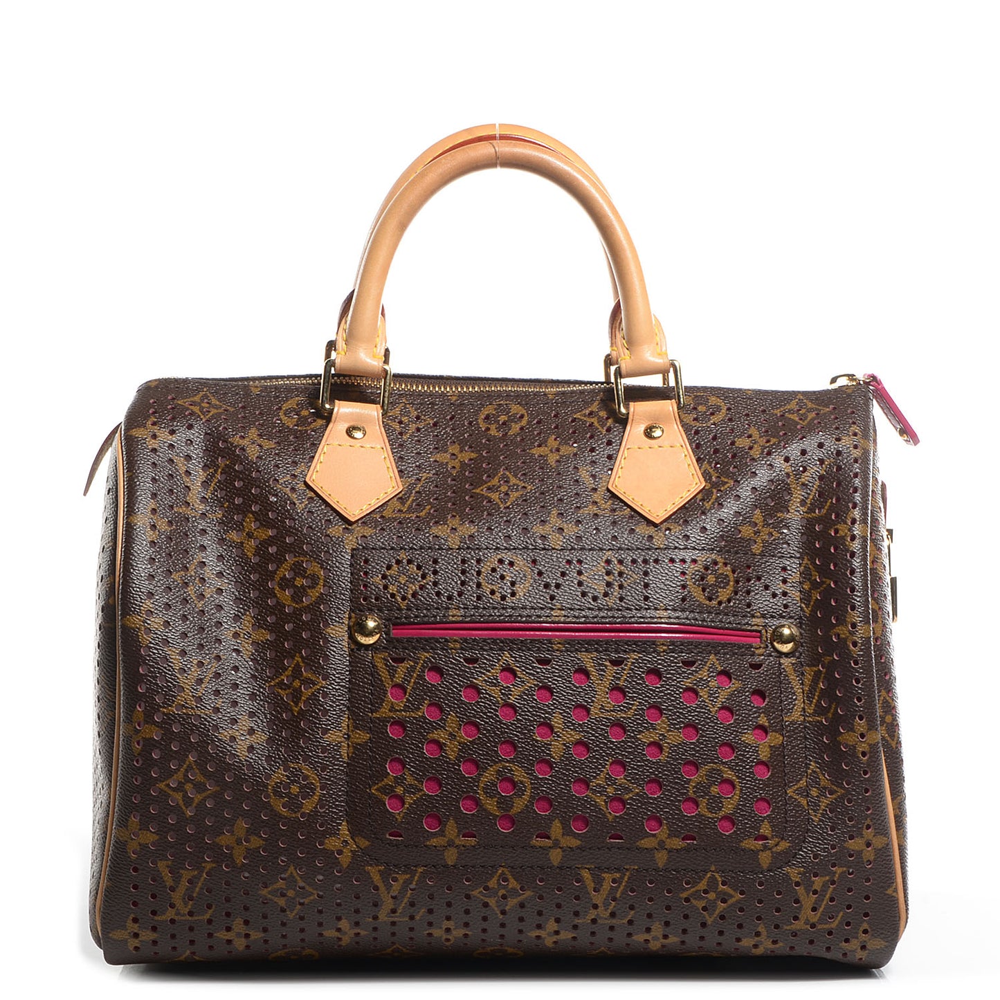 Monogram Perforated Speedy 30 Fuchsia