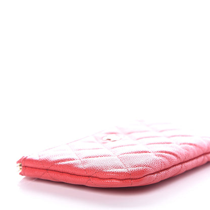 Chanel Caviar Quilted Small Cosmetic Case Red 7 of 10