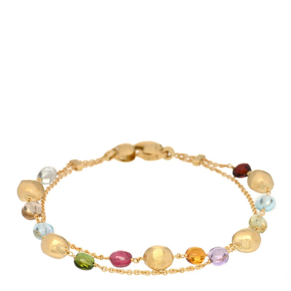 Marco Bicego 18K Yellow Gold Multi Gemstone Africa Double Strand Bracelet 1 of 4