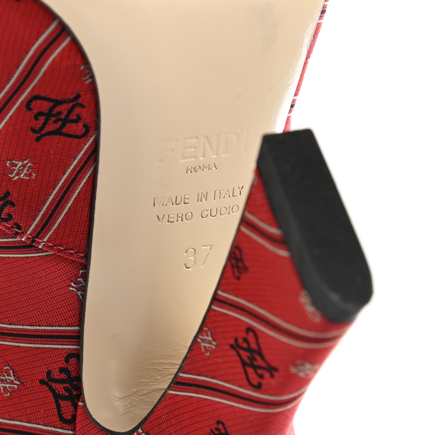 Fendi Fabric Jacquard Karligraphy Embroidered FFreedom Knee High Boots 37 Baroque 6 of 7