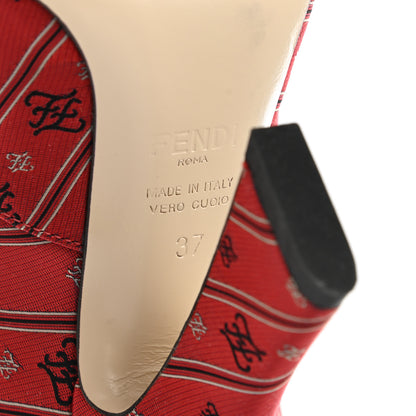 Fendi Fabric Jacquard Karligraphy Embroidered FFreedom Knee High Boots 37 Baroque 6 of 7