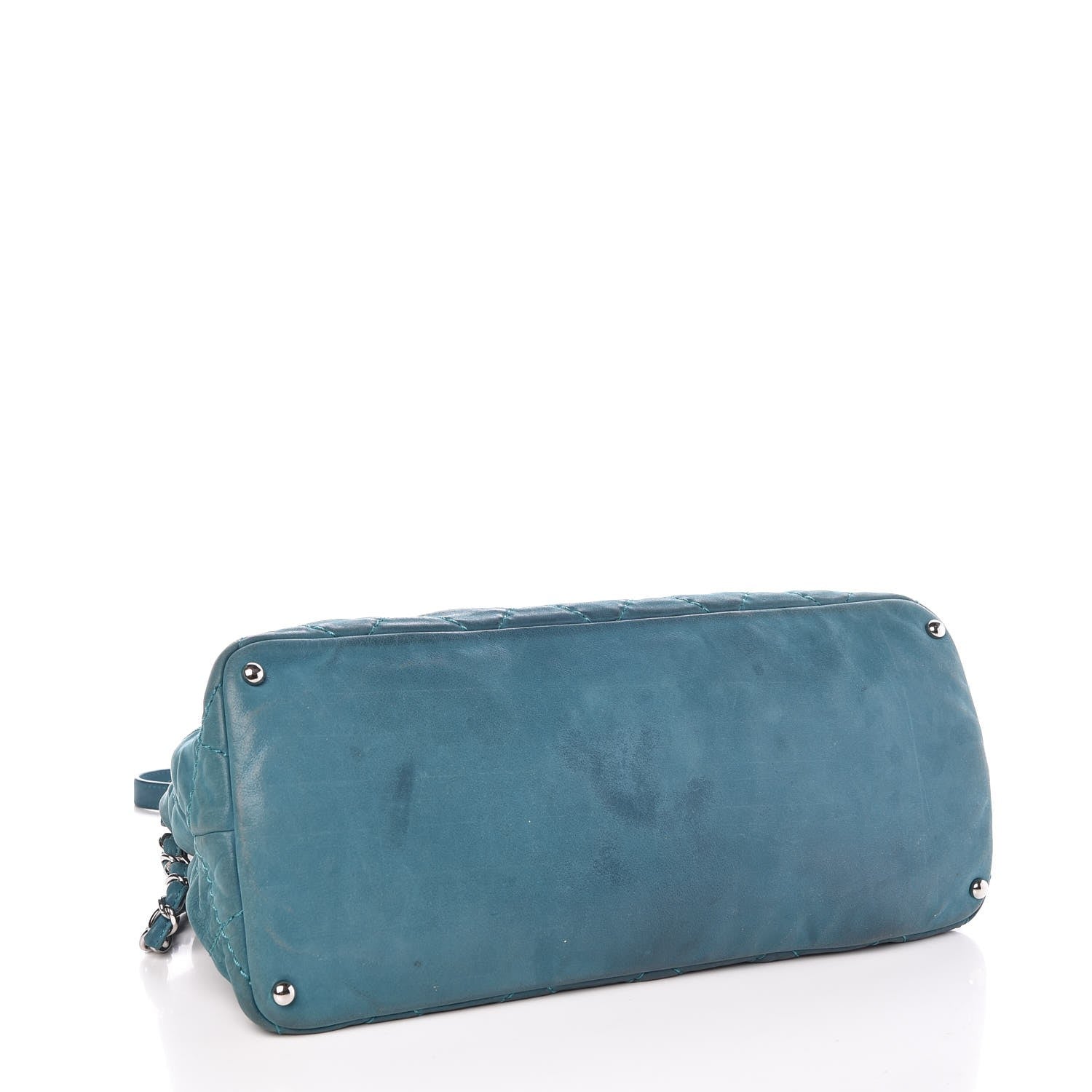 Chanel Iridescent Calfskin Quilted Small Sea Hit Tote Blue 5 of 13