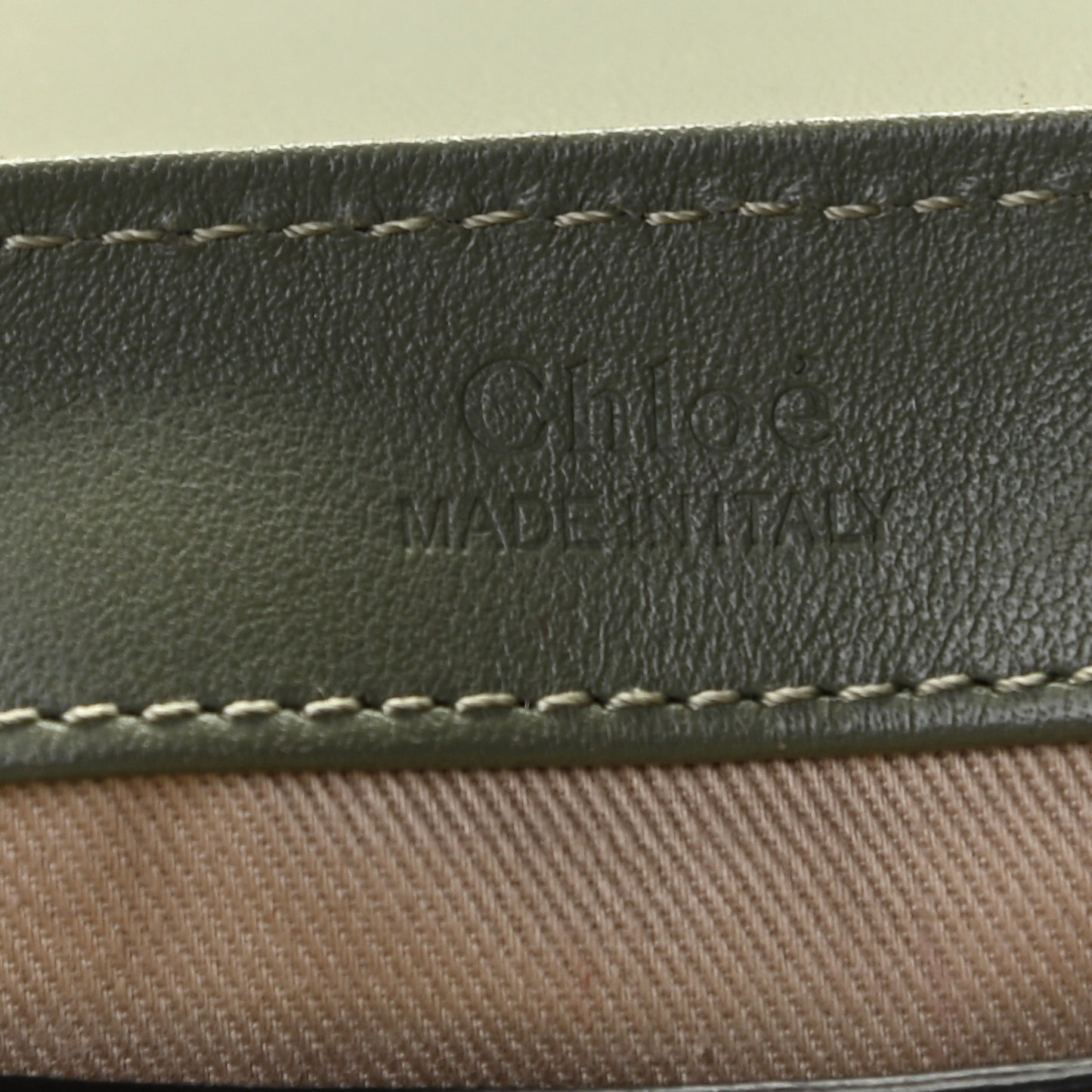 Calfskin Crocodile Embossed Mini C Double Carry Misty Forest