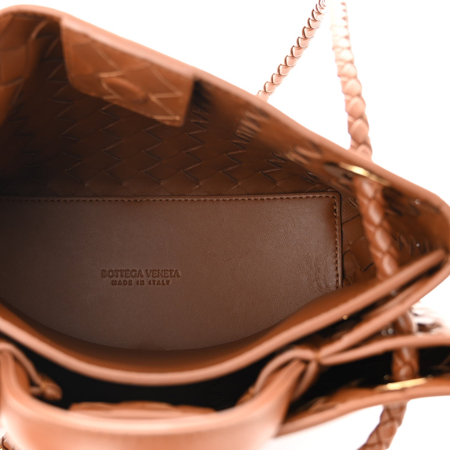 Bottega Veneta Nappa Intrecciato Small Andiamo Shoulder Bag Amber 5 of 11