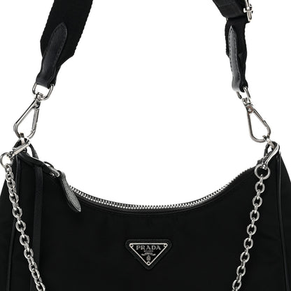 Prada Nylon Re-Edition 2005 Shoulder Bag Black 8 of 10