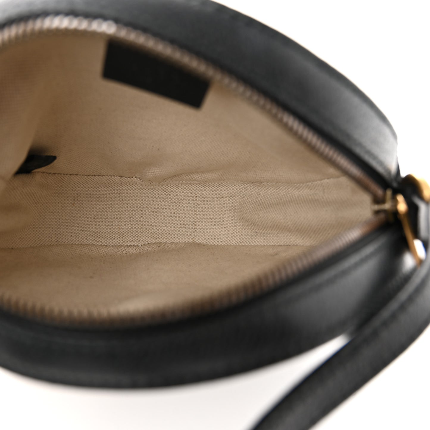 Velvet Calfskin GG Monogram Round Shoulder Bag Blue Beige