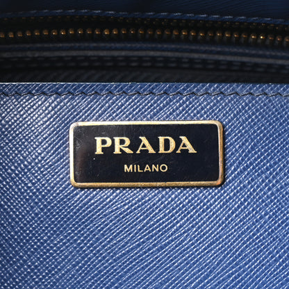 Prada Saffiano Lux Medium Galleria Double Zip Tote Blue 6 of 10