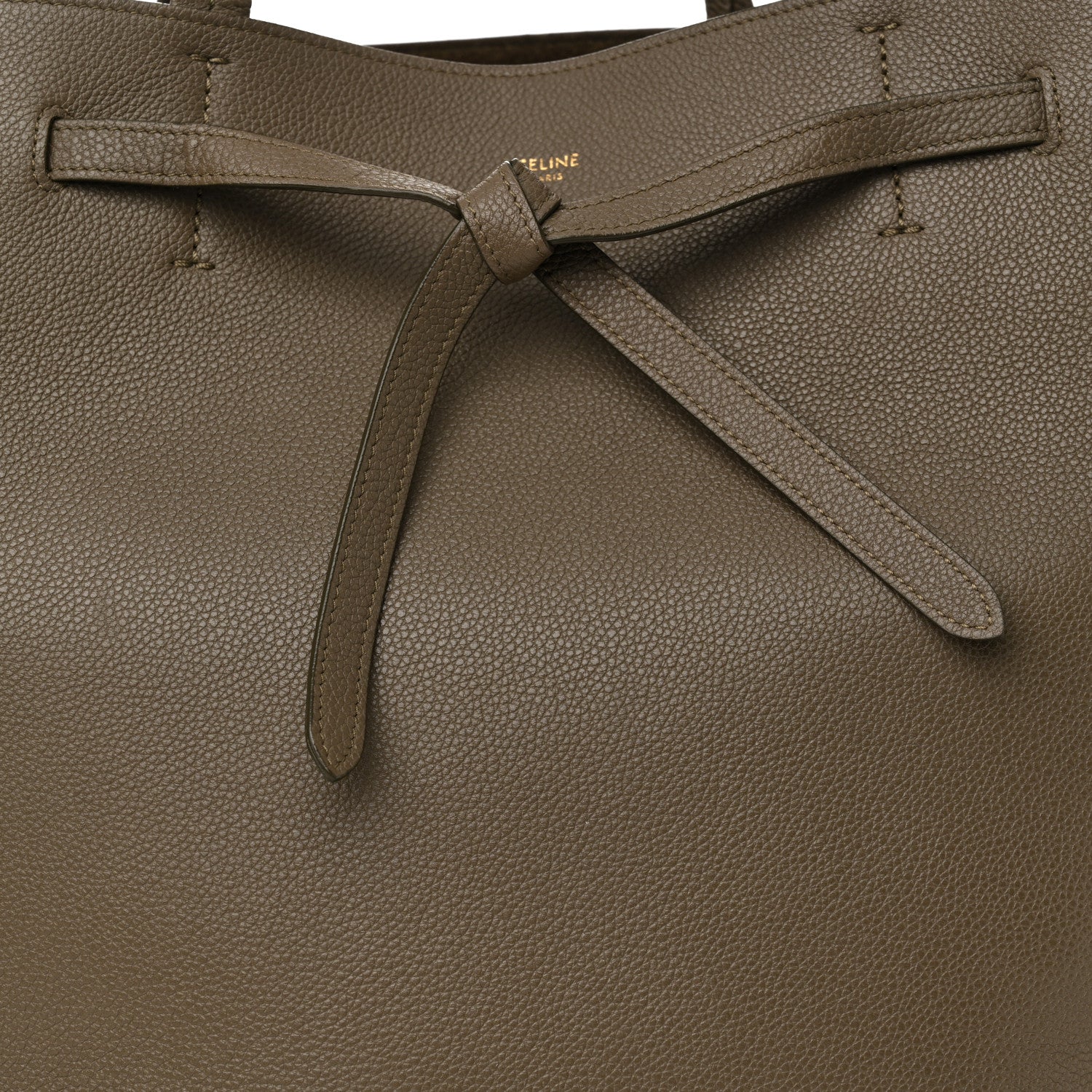 Celine Soft Grained Calfskin Small Belt Cabas Phantom  Taupe 9 of 16