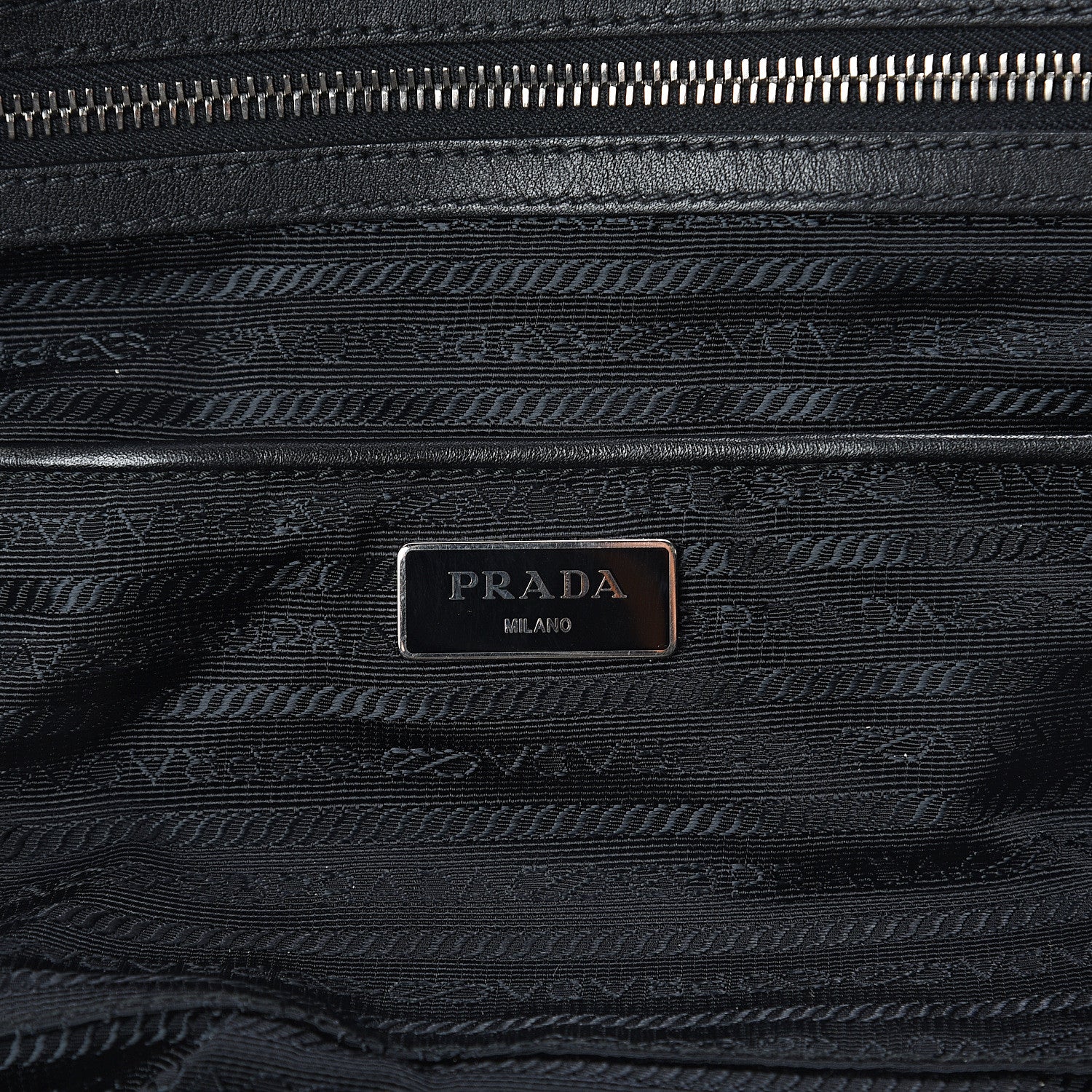 Prada Soft Calfskin Duffle Travel Bag Black 5 of 8