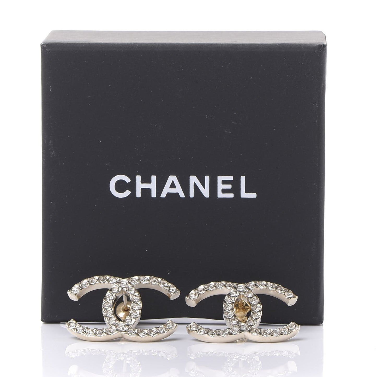Baguette Crystal High Society CC Earrings Gold