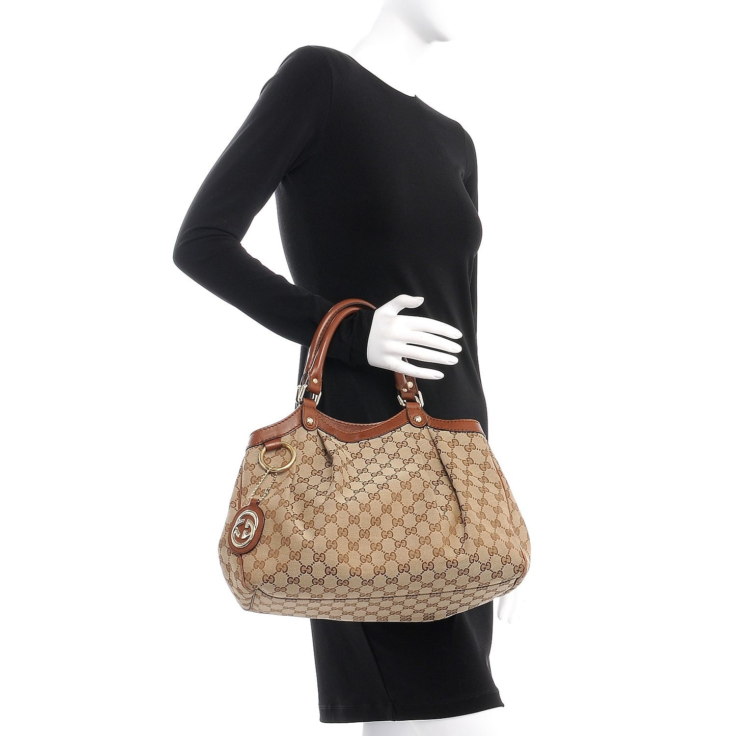 Monogram Medium Sukey Tote Brown