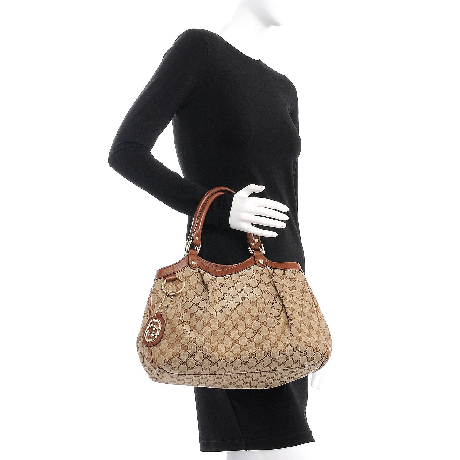 Gucci Monogram Medium Sukey Tote Brown 2 of 11