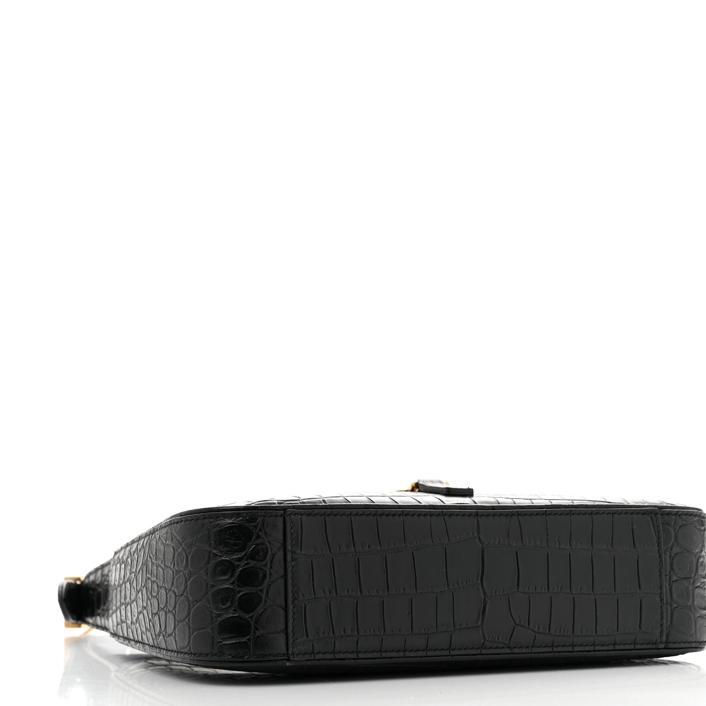 Calfskin Crocodile Embossed Le 5 A 7 Hobo Black