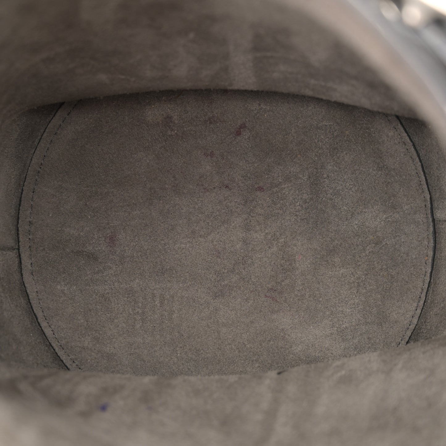 Supple Grained Calfskin Nano Big Bag Bucket Grey