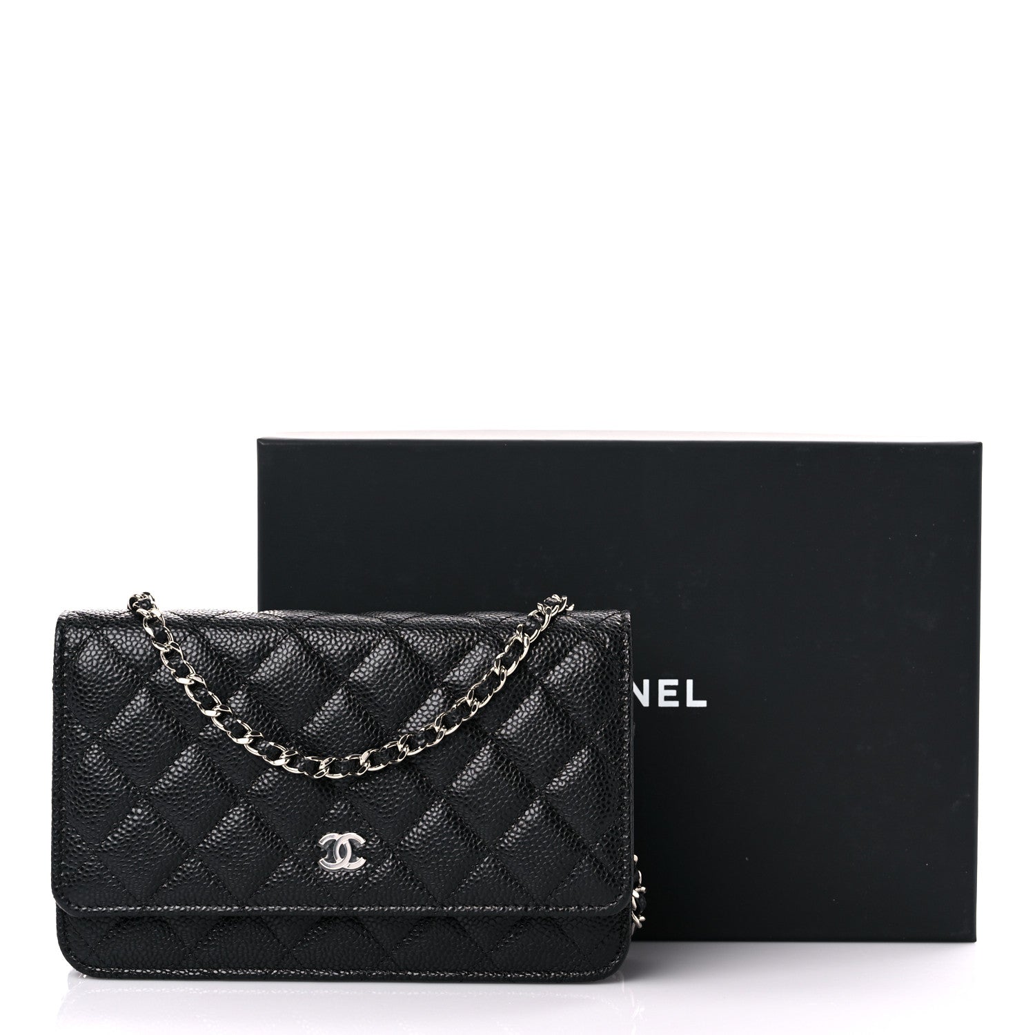 Chanel Caviar Quilted Wallet On Chain WOC Black 11 of 11