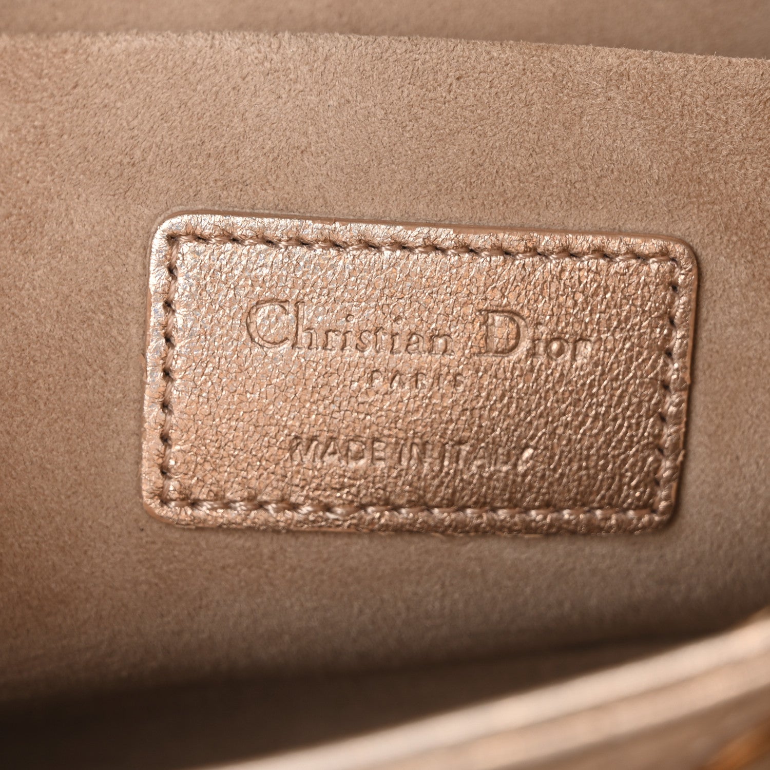 Christian Dior Metallic Lambskin Cannage Medium Lady D-Joy Pink 6 of 10
