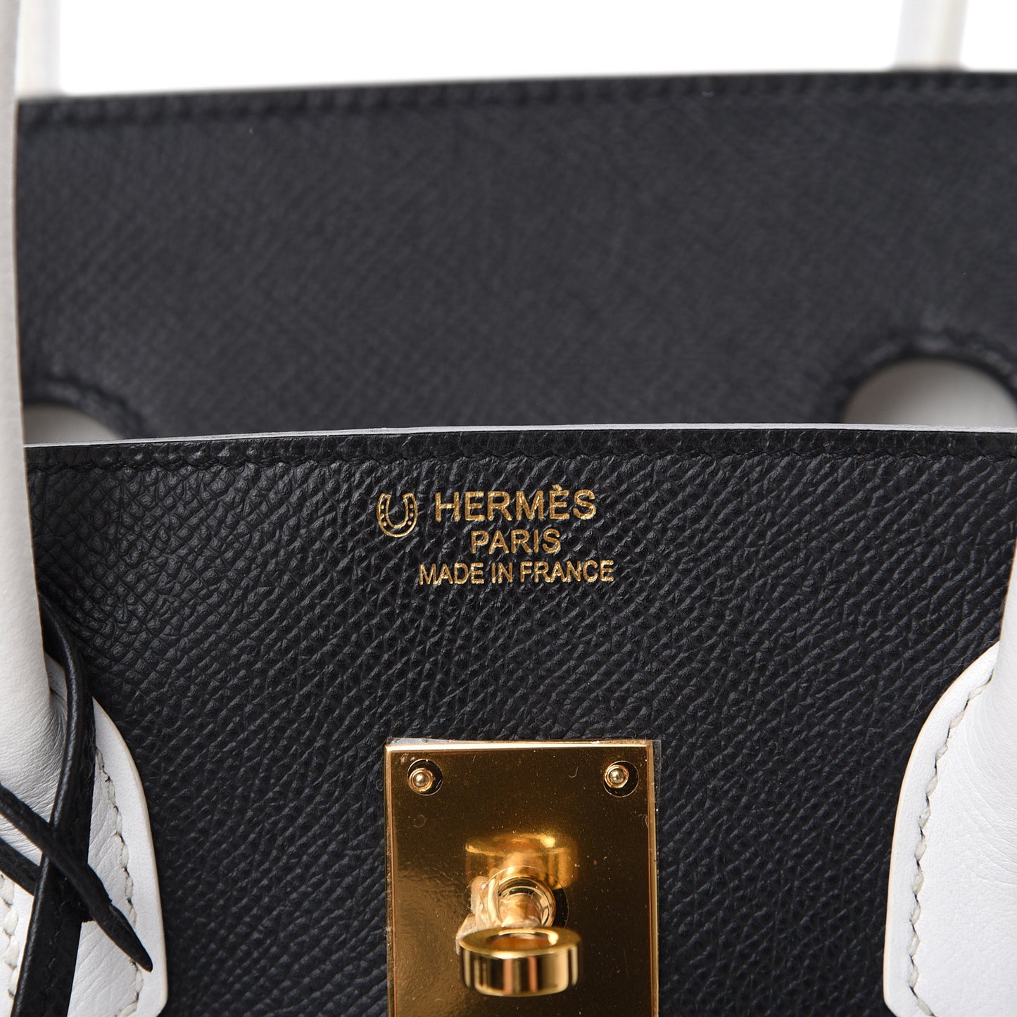 Epsom Horseshoe Birkin 35 Black White
