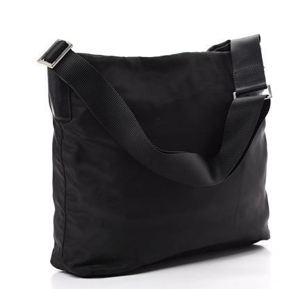 Prada Nylon Flat Messenger Bag Black 2 of 10