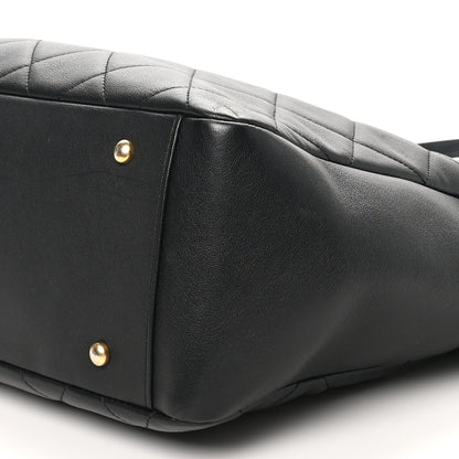Chanel Lambskin Quilted Shopping Tote Black 10 of 10