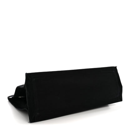 Saint Laurent Linen Calfskin Rive Gauche Tote Black 4 of 13