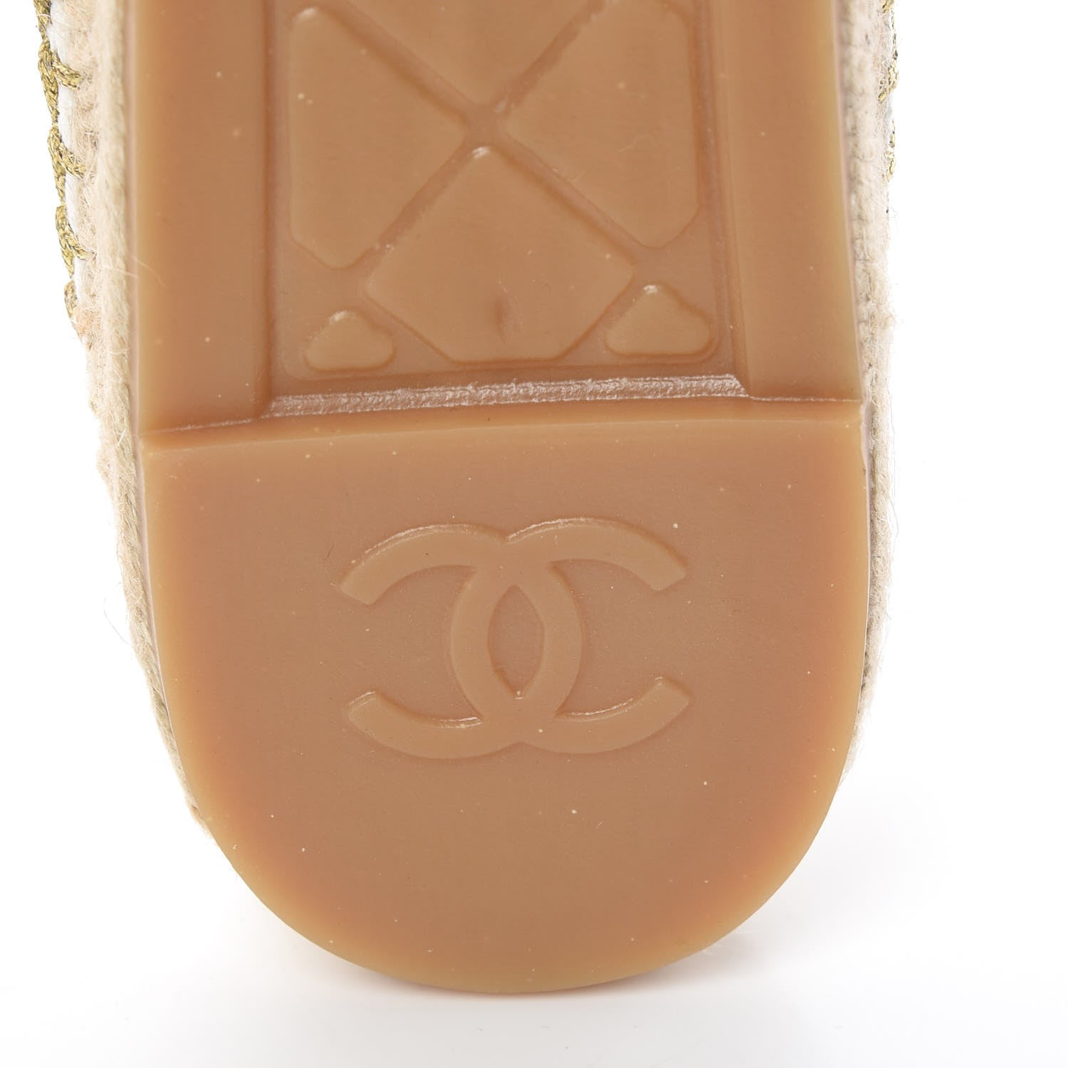Chanel Fabric Biarritz CC Espadrilles 41 White Gold 8 of 11