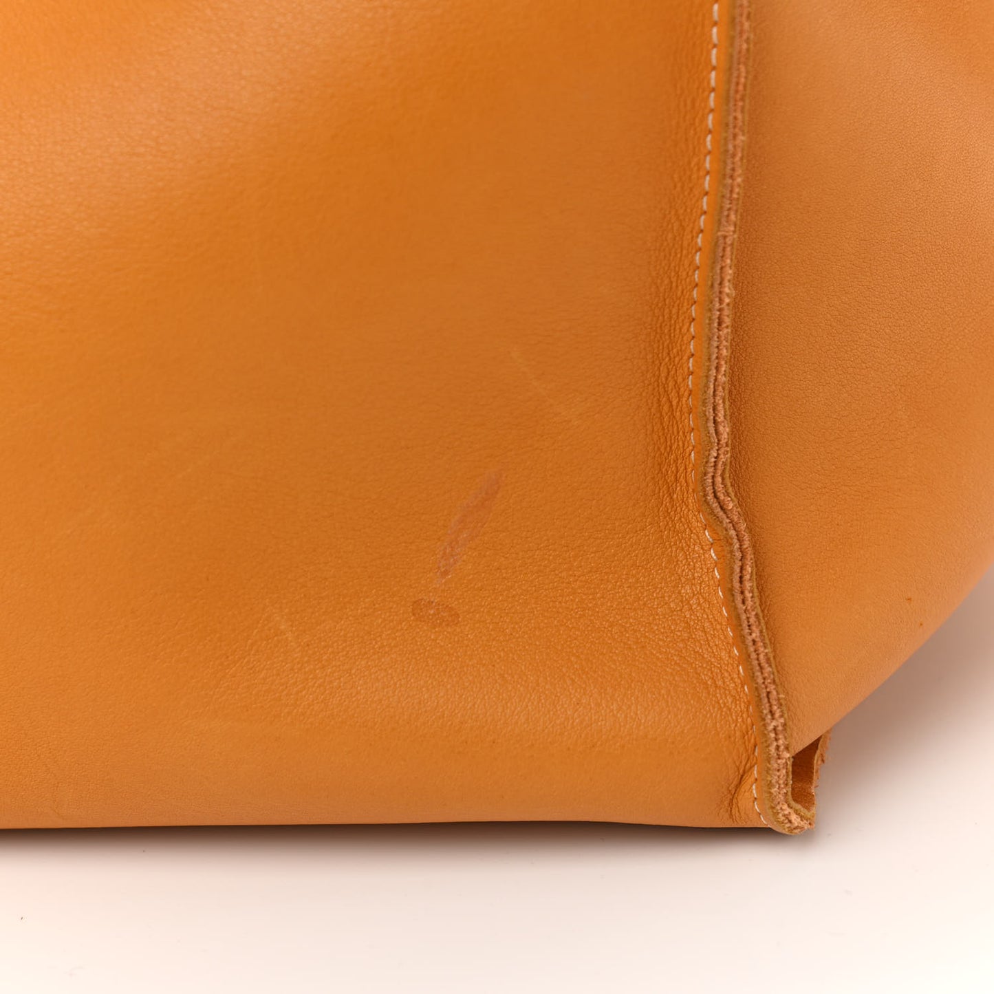 Soft Bare Calfskin Medium Big Bag Dark Yellow