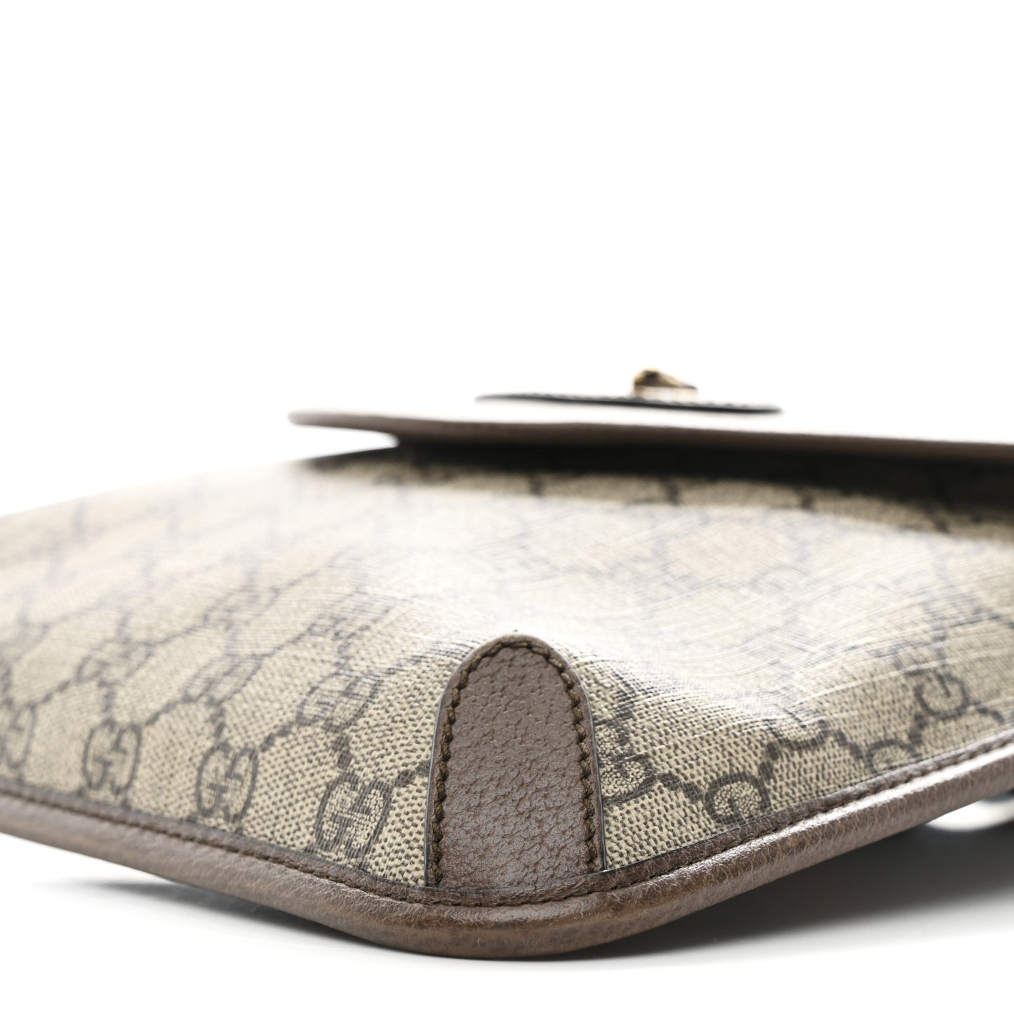 GG Supreme Monogram Web Medium Neo Vintage Flap Messenger Bag Beige New Acero