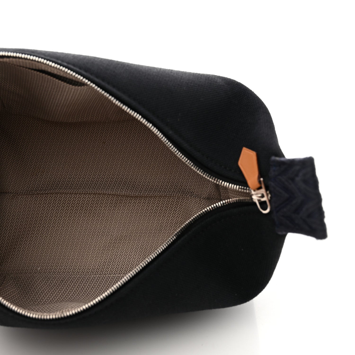 Hermes Canvas Small Bride-A-Brac Pouch Black Bleu Nuit 5 of 6