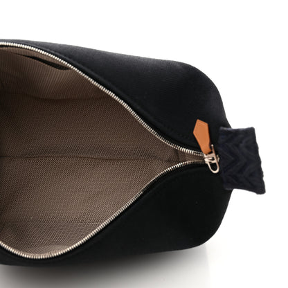 Hermes Canvas Small Bride-A-Brac Pouch Black Bleu Nuit 5 of 6