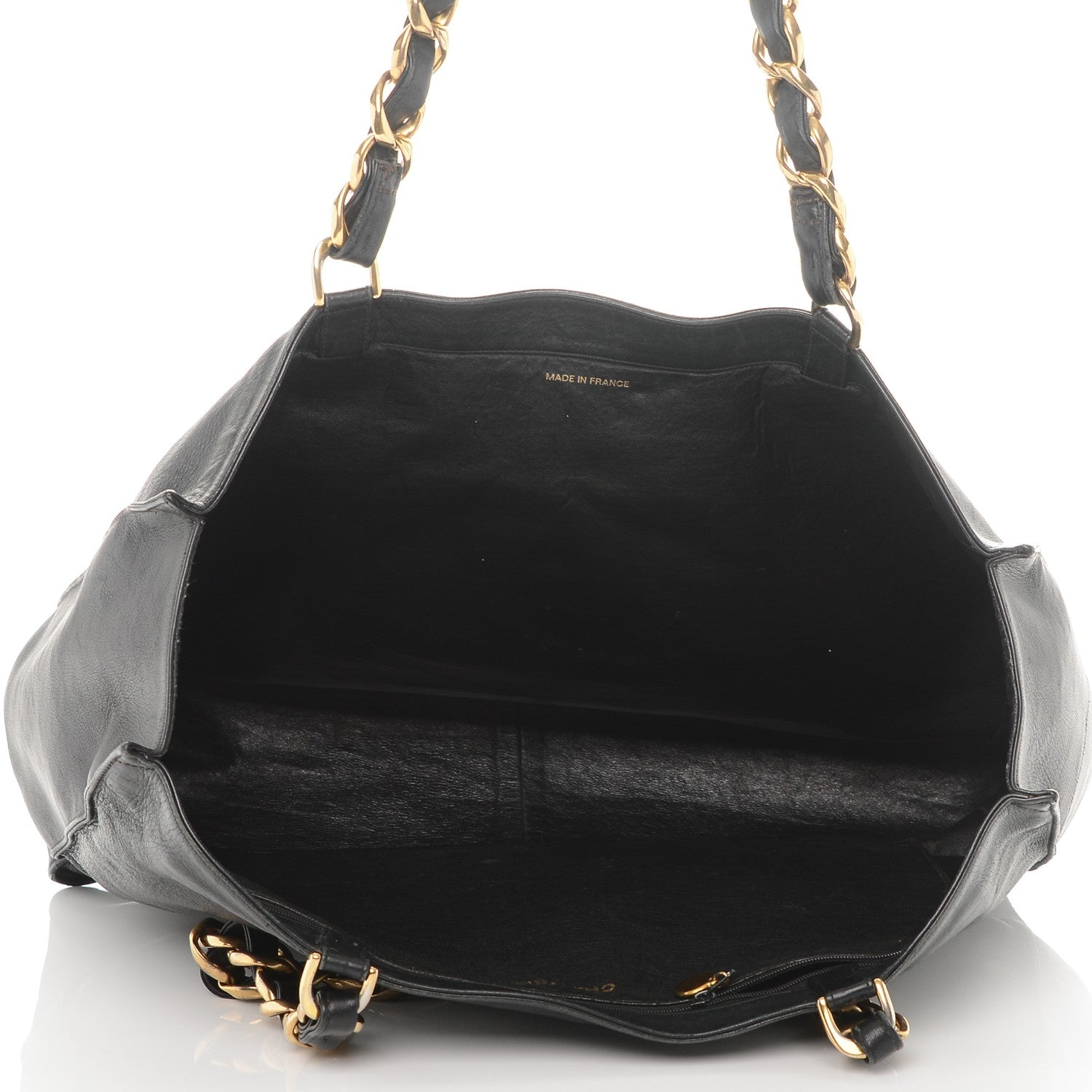Chanel Lambskin CC Tote Black 8 of 14