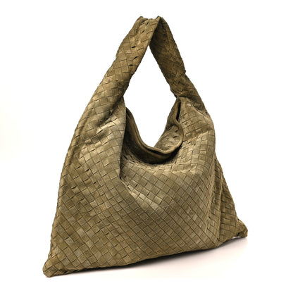 Bottega Veneta Suede Intrecciato Large Hop Mud 3 of 10