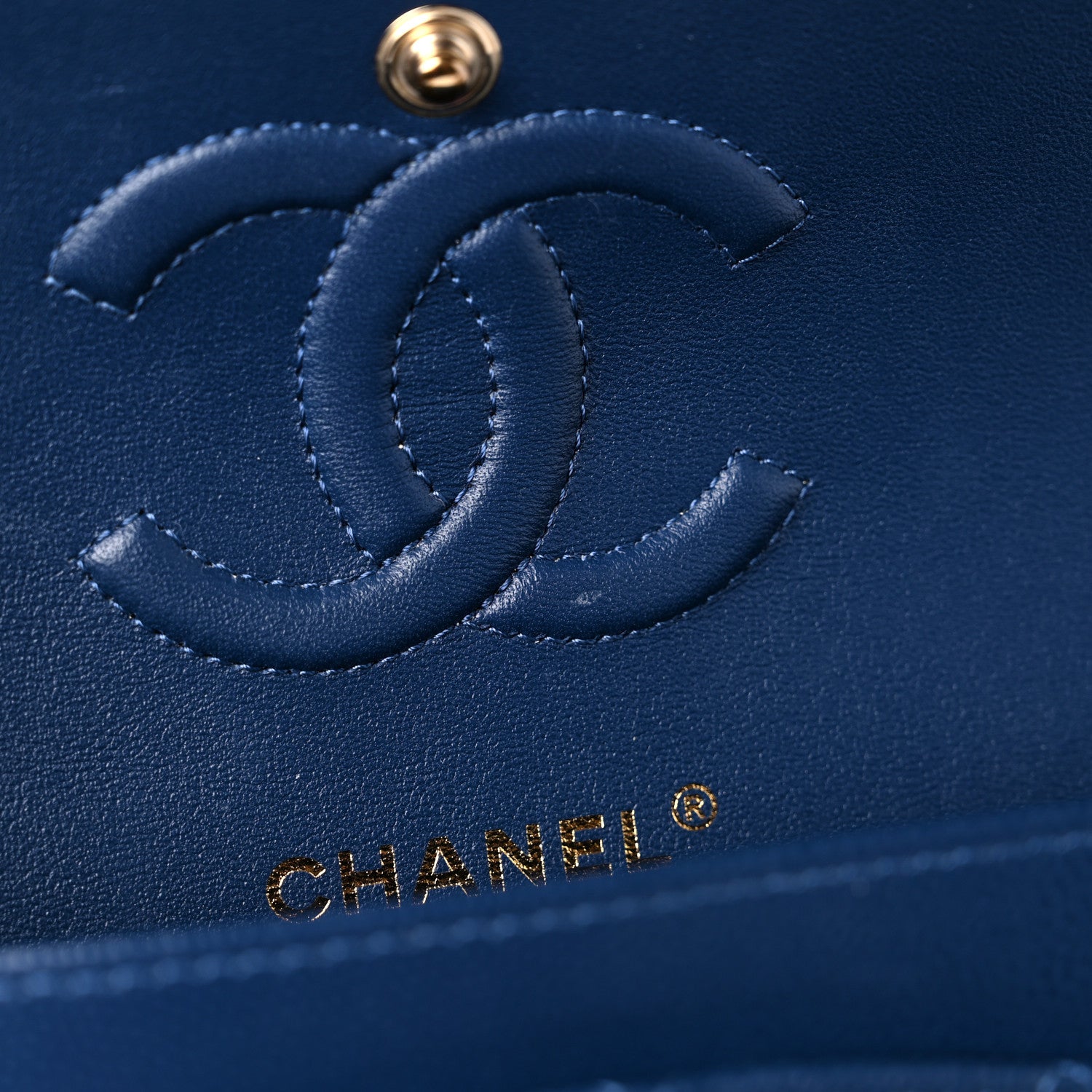 Chanel Caviar Quilted Small Double Flap Navy 11 of 12