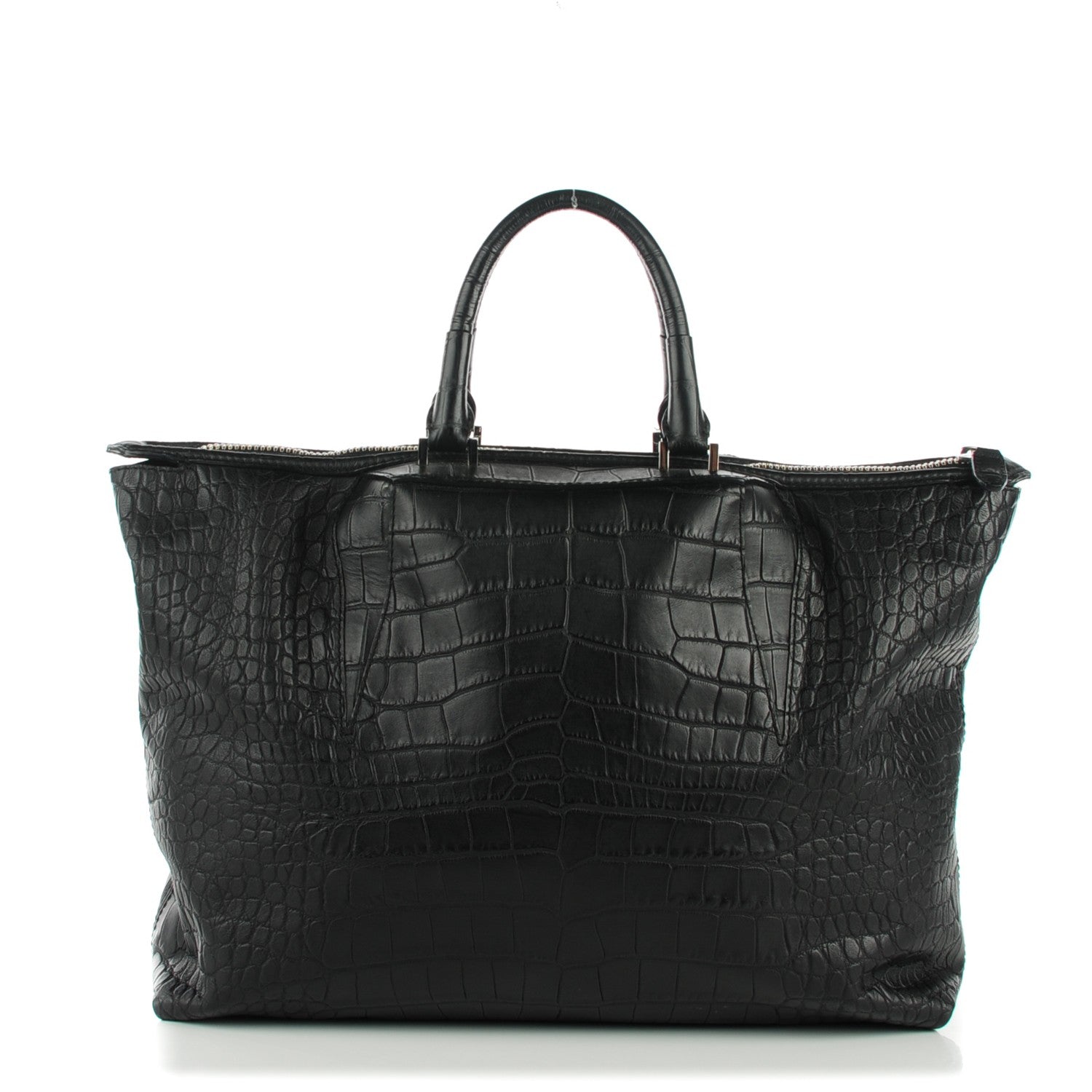 Alexander Wang Calfskin Crocodile Embossed Small Liner Tote Black 1 of 7