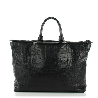 Alexander Wang Calfskin Crocodile Embossed Small Liner Tote Black 1 of 7