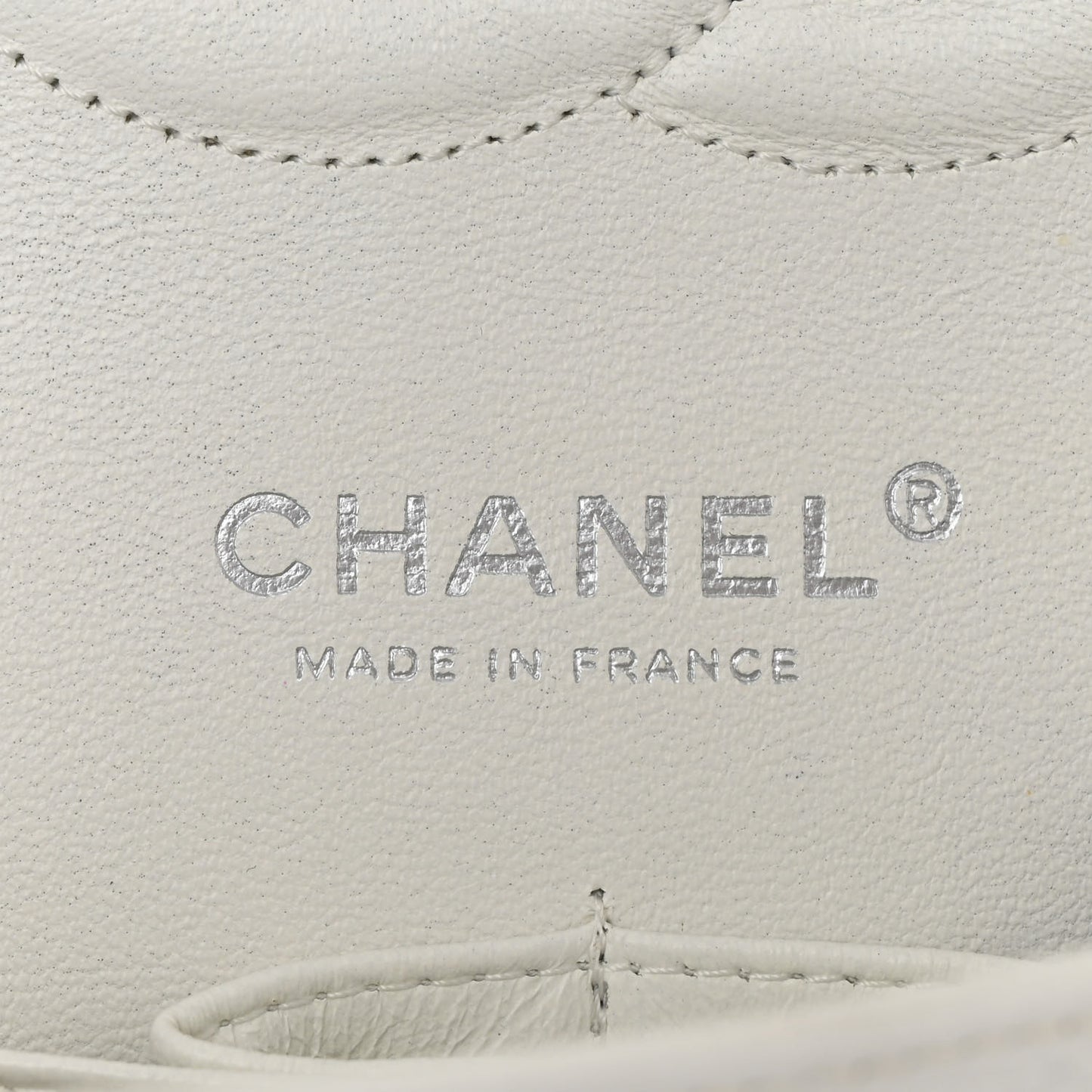Caviar Quilted Medium Double Flap White