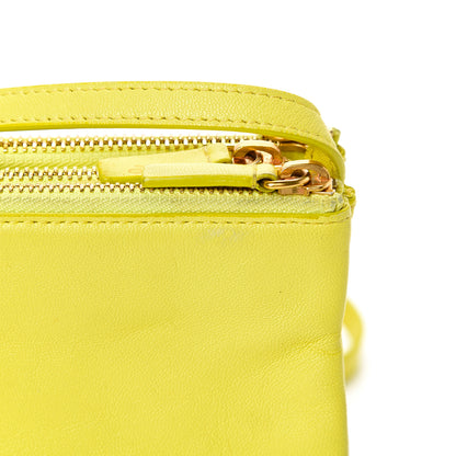 Celine Lambskin Small Trio Crossbody Bag Fluo Yellow 15 of 15