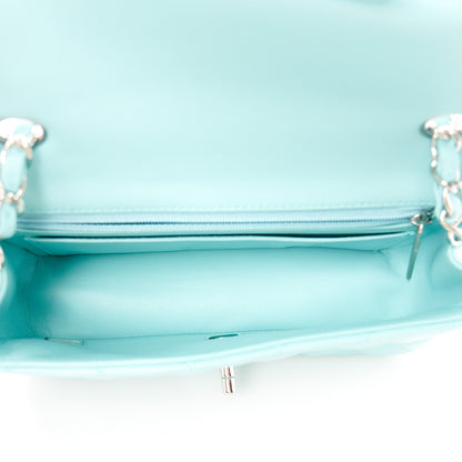 Chanel Lambskin Quilted Mini Rectangular Flap Light Blue 5 of 12