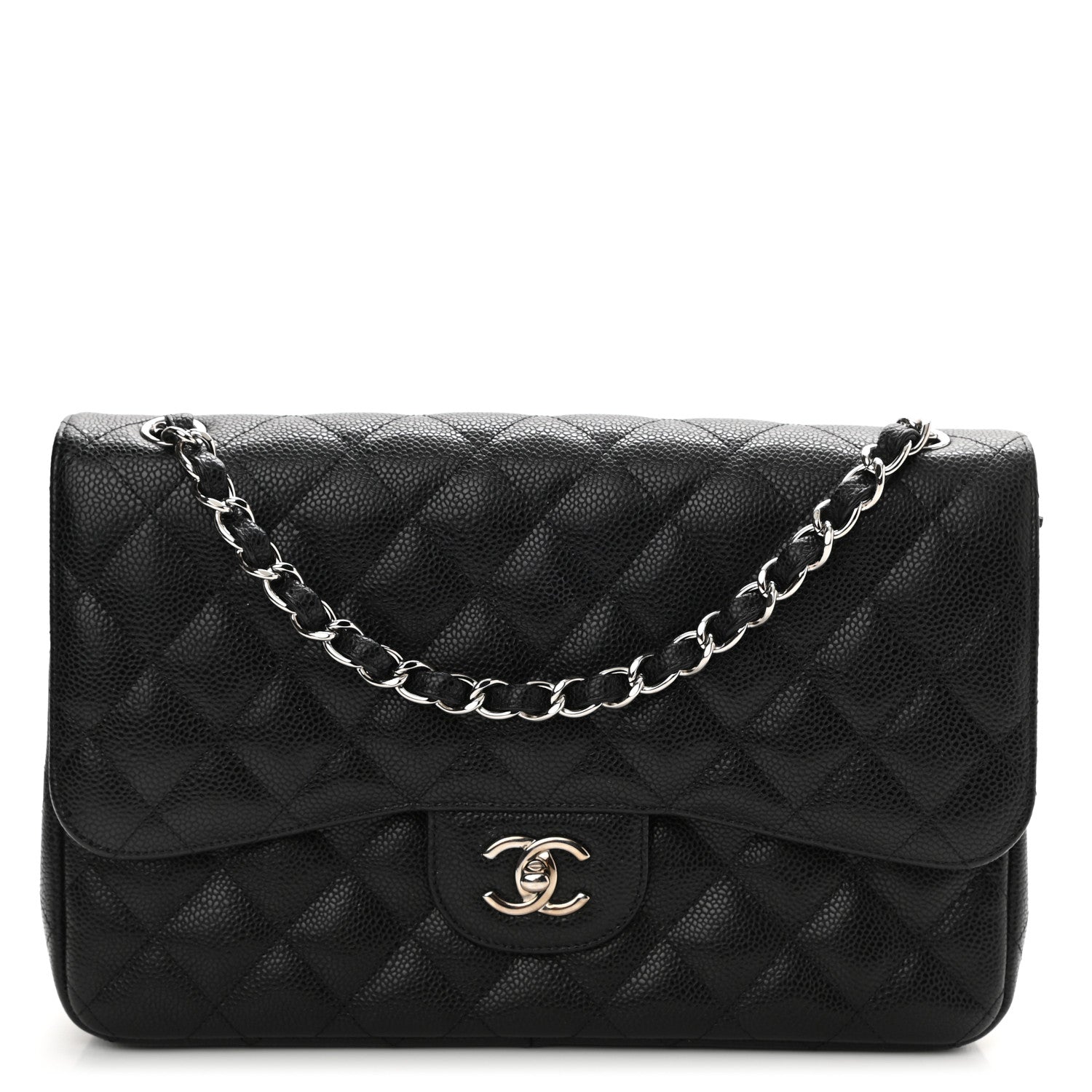 Chanel Caviar Quilted Jumbo Double Flap Black 1 of 11