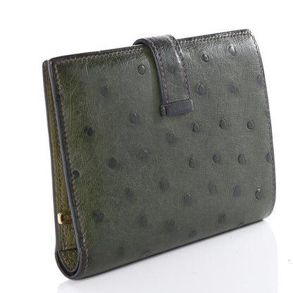Hermes Ostrich Bearn Compact Wallet Canopee 2 of 7