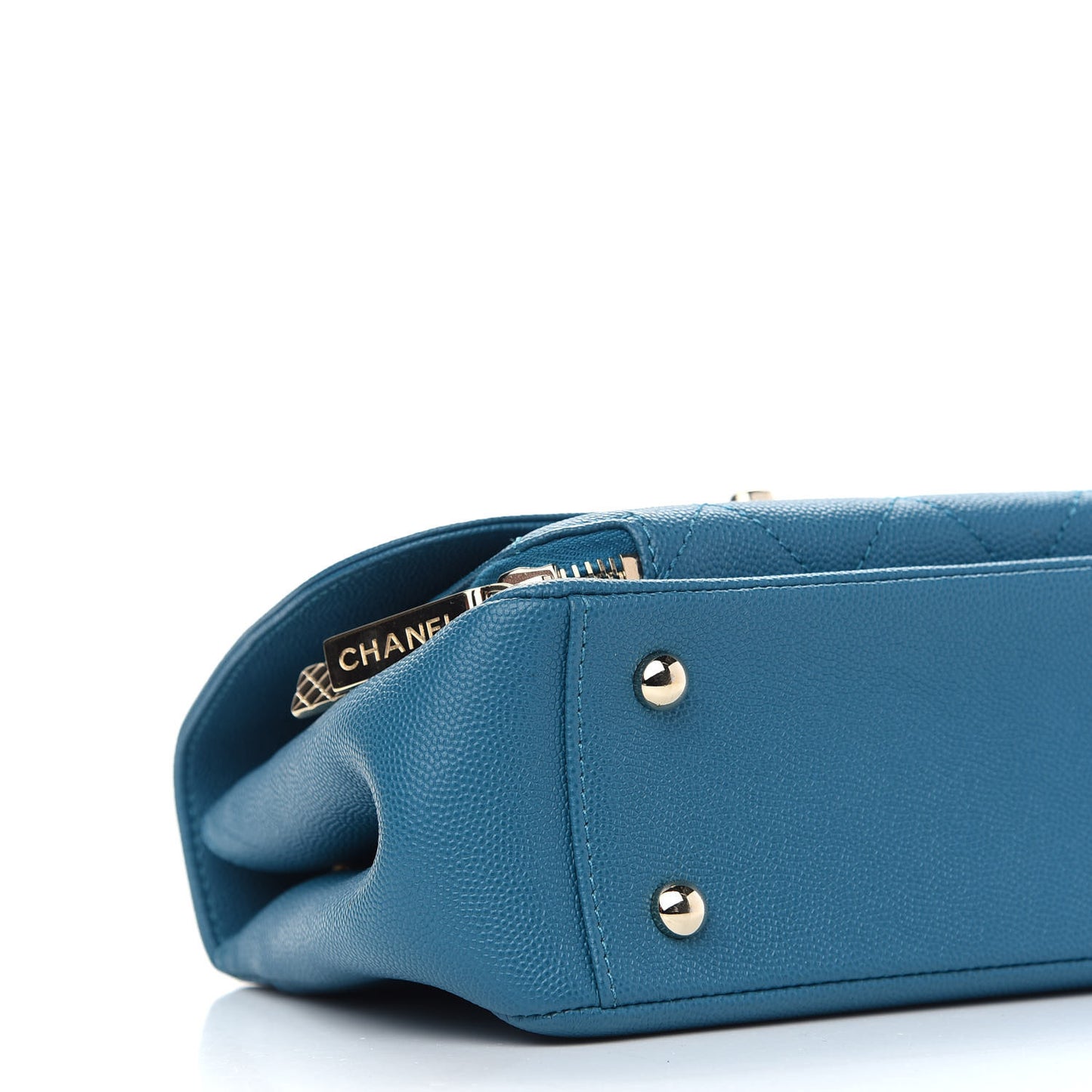 Caviar Quilted Small Business Affinity Flap Blue