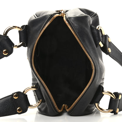 MCM Grained Calfskin Studded Boston Bag Black 5 of 9