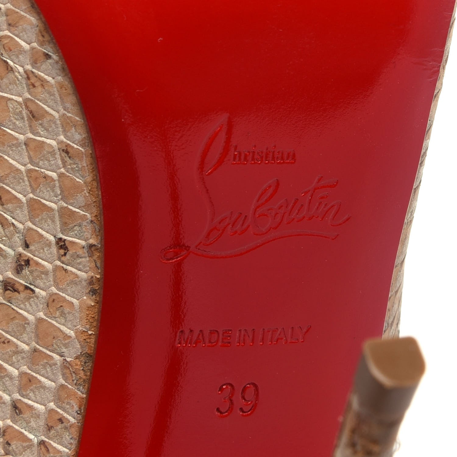 Christian Louboutin Liege Embossed So Kate 120 Pumps 39 Beige 9 of 10