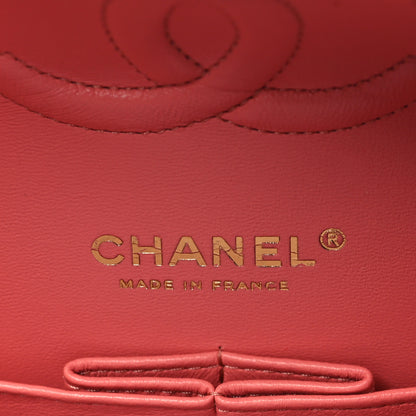 Chanel Iridescent Lambskin Quilted Medium Double Flap Pink 6 of 9